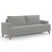 Sofá 2 Lugares 160cm Living Pés Curvos Santi D05 Suede Preto - Mpozenato