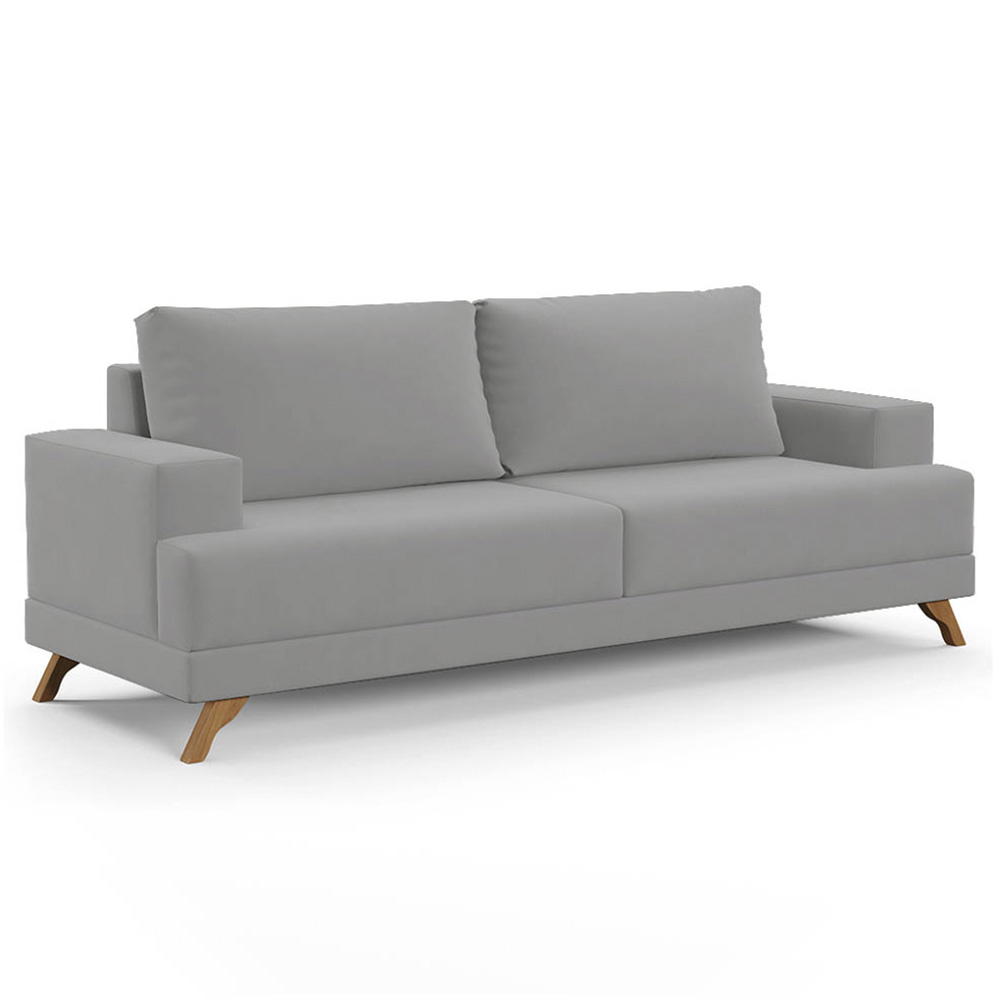 Sofá 2 Lugares 160cm Living Pés Curvos Santi D05 Suede Preto - Mpozenato
