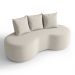 Sofá 2 Lugares 160cm Orgânico Viana B10 Bouclê Creme - Mpozenato