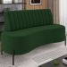 Sofá 2 Lugares 160cm Pés Aço Preto Tamar K04 Veludo Verde - Mpozenato