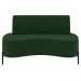 Sofá 2 Lugares 160cm Pés Aço Preto Tamar K04 Veludo Verde - Mpozenato