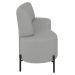 Sofá 2 Lugares 160cm Pés Aço Preto Tamar Z08 Boucle Cinza - Mpozenato