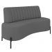 Sofá 2 Lugares 160cm Pés Aço Preto Tamar Z08 Boucle Grafite - Mpozenato