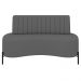 Sofá 2 Lugares 160cm Pés Aço Preto Tamar Z08 Boucle Grafite - Mpozenato