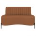 Sofá 2 Lugares 160cm Pés Aço Preto Tamar Z08 Boucle Terracota - Mpozenato