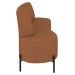 Sofá 2 Lugares 160cm Pés Aço Preto Tamar Z08 Boucle Terracota - Mpozenato