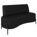 Sofá 2 Lugares 160cm Pés Aço Preto Tamar Z08 Sintético Preto - Mpozenato