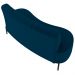 Sofá 2 Lugares 160cm Pés Aço Preto Tamar Z08 Veludo Azul - Mpozenato