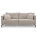 Sofá 2 Lugares 160cm Pés de Metal Vecchia S06 Linho Areia - Mpozenato