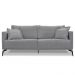 Sofá 2 Lugares 160cm Pés de Metal Vecchia S06 Linho Cinza - Mpozenato