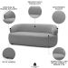 Sofá 2 Lugares Living Orgânico Sala de Estar 140cm Conka F05 Bouclê Cinza - Mpozenato