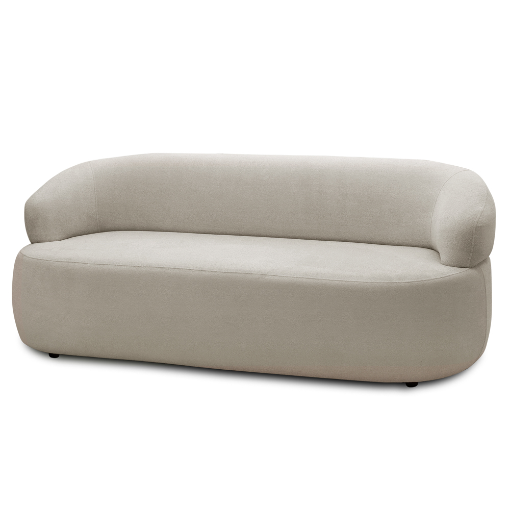 Sofá 2 Lugares Living Orgânico Sala de Estar 140cm Conka F05 Boucle Bege - Mpozenato