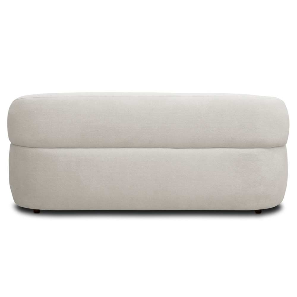 Sofá 2 Lugares Living Orgânico Sala de Estar 140cm Conka F05 Boucle Off White - Mpozenato