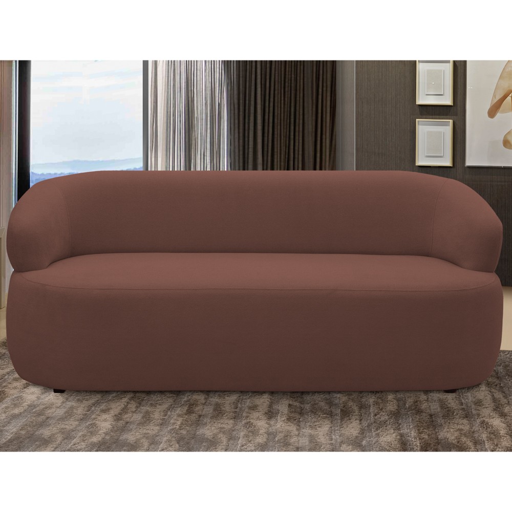 Sofá 2 Lugares Living Orgânico Sala de Estar 140cm Conka F05 Veludo Chocolate - Mpozenato