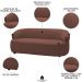 Sofá 2 Lugares Living Orgânico Sala de Estar 140cm Conka F05 Veludo Chocolate - Mpozenato