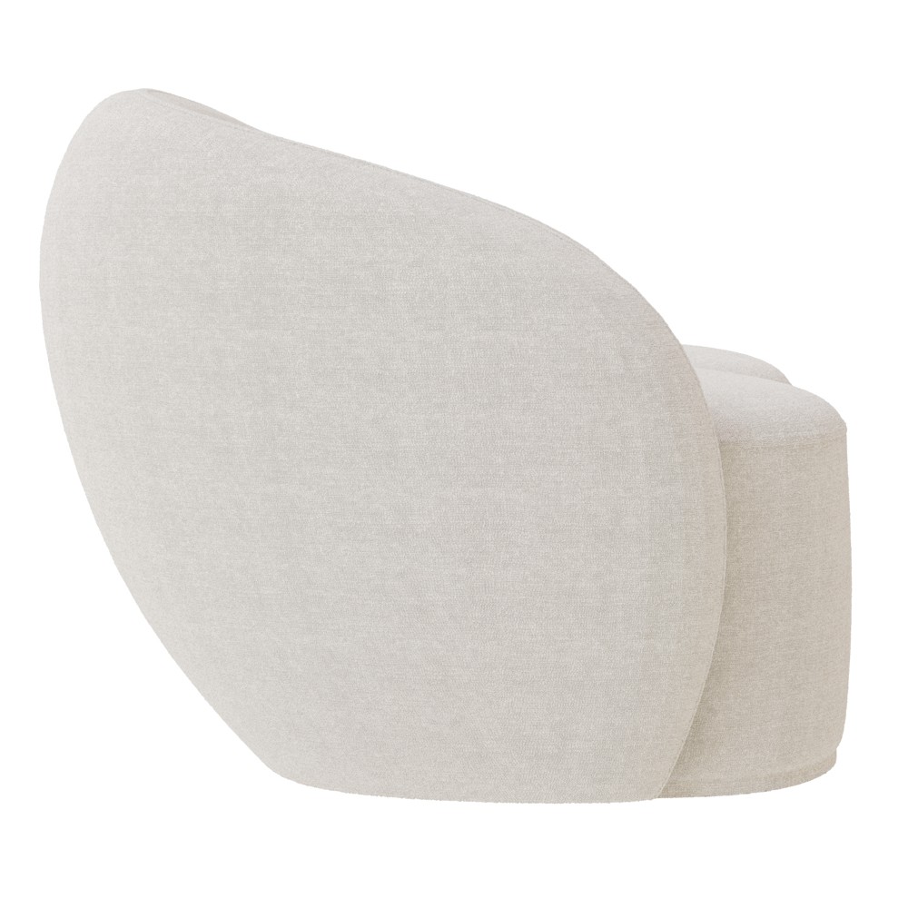 Sofá 2 Lugares Living Orgânico Sala de Estar 160cm Garbin K04 Bouclê Bege - Mpozenato