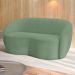 Sofá 2 Lugares Living Orgânico Sala de Estar 160cm Garbin K04 Bouclê Verde - Mpozenato
