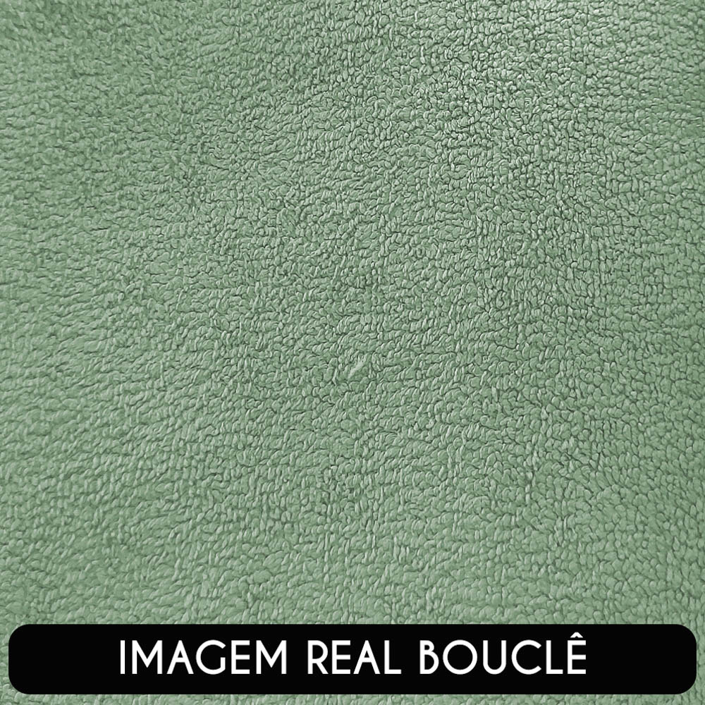 Sofá 2 Lugares Living Orgânico Sala de Estar 160cm Garbin K04 Bouclê Verde - Mpozenato