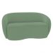 Sofá 2 Lugares Living Orgânico Sala de Estar 160cm Garbin K04 Bouclê Verde - Mpozenato