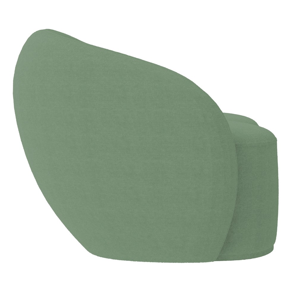 Sofá 2 Lugares Living Orgânico Sala de Estar 160cm Garbin K04 Bouclê Verde - Mpozenato