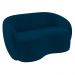 Sofá 2 Lugares Living Orgânico Sala de Estar 160cm Garbin K04 Veludo Azul Marinho - Mpozenato