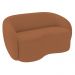 Sofá 2 Lugares Living Orgânico Sala de Estar 160cm Garbin Z08 Boucle Terracota - Mpozenato