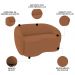 Sofá 2 Lugares Living Orgânico Sala de Estar 160cm Garbin Z08 Boucle Terracota - Mpozenato