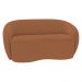 Sofá 2 Lugares Living Orgânico Sala de Estar 160cm Garbin Z08 Boucle Terracota - Mpozenato