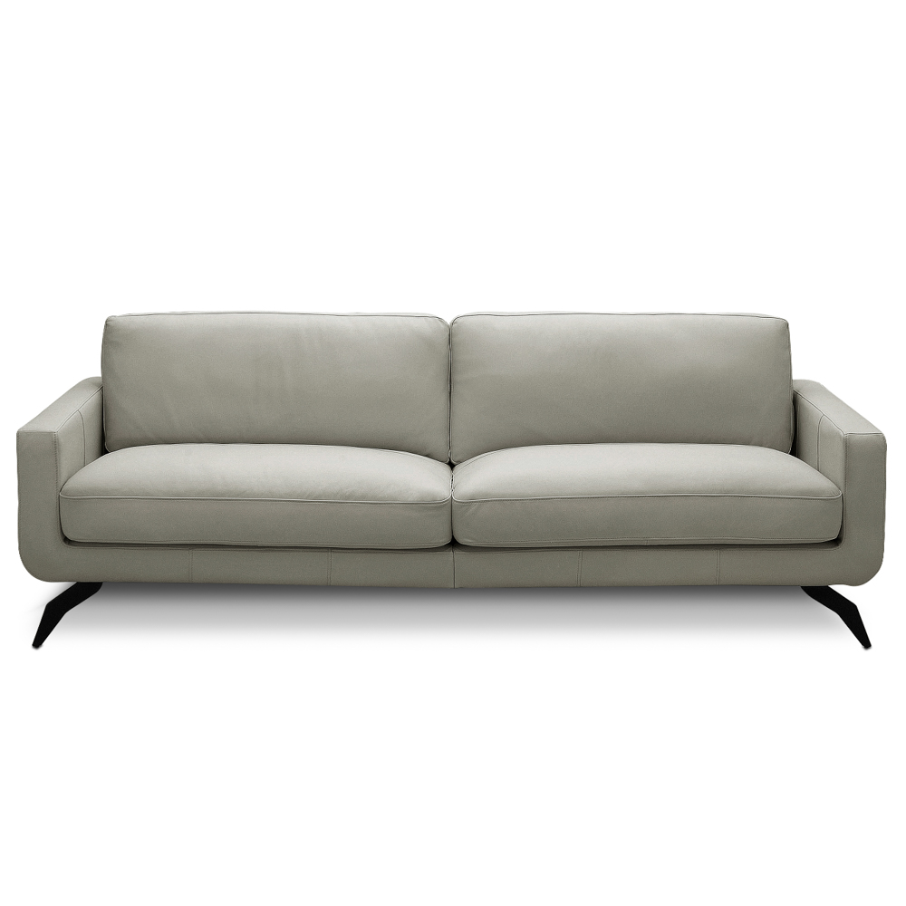 Sofá 2 Lugares Para Sala Living 180cm Vults L08 Couro Pérola - Mpozenato