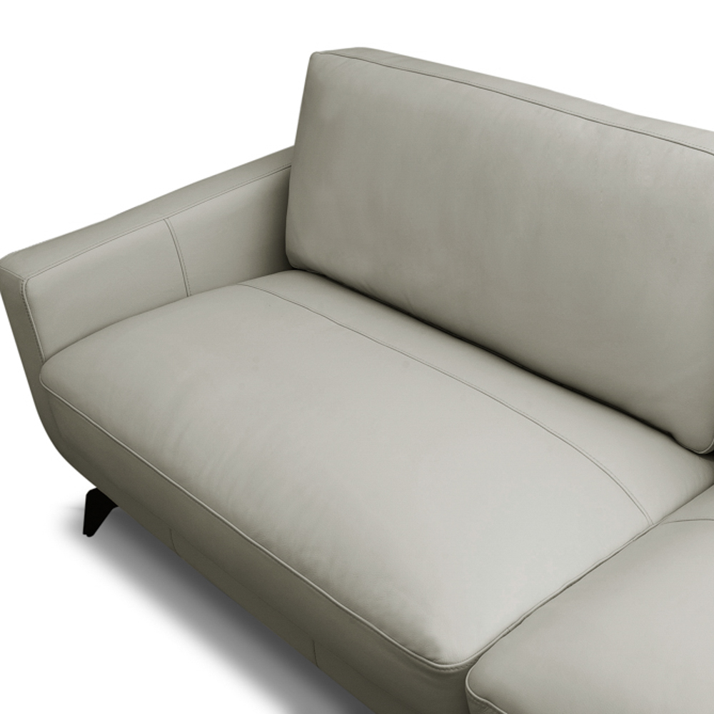 Sofá 2 Lugares Para Sala Living 180cm Vults L08 Couro Pérola - Mpozenato