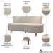 Sofá 2 Lugares para Sala Living 135cm Pés Palito Korah K04 Bouclê Bege - Mpozenato