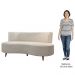 Sofá 2 Lugares para Sala Living 135cm Pés Palito Korah K04 Bouclê Bege - Mpozenato