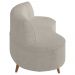 Sofá 2 Lugares para Sala Living 135cm Pés Palito Korah K04 Bouclê Bege - Mpozenato