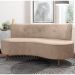 Sofá 2 Lugares para Sala Living 135cm Pés Palito Korah K04 Veludo Bege - Mpozenato