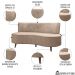 Sofá 2 Lugares para Sala Living 135cm Pés Palito Korah K04 Veludo Bege - Mpozenato