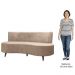 Sofá 2 Lugares para Sala Living 135cm Pés Palito Korah K04 Veludo Bege - Mpozenato