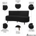 Sofá 2 Lugares para Sala Living 135cm Pés Palito Korah K04 Veludo Preto - Mpozenato