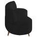 Sofá 2 Lugares para Sala Living 135cm Pés Palito Korah K04 Veludo Preto - Mpozenato