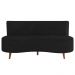 Sofá 2 Lugares para Sala Living 135cm Pés Palito Korah K04 Veludo Preto - Mpozenato
