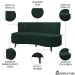 Sofá 2 Lugares para Sala Living 135cm Pés Palito Korah K04 Veludo Verde - Mpozenato