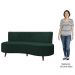 Sofá 2 Lugares para Sala Living 135cm Pés Palito Korah K04 Veludo Verde - Mpozenato