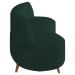Sofá 2 Lugares para Sala Living 135cm Pés Palito Korah K04 Veludo Verde - Mpozenato