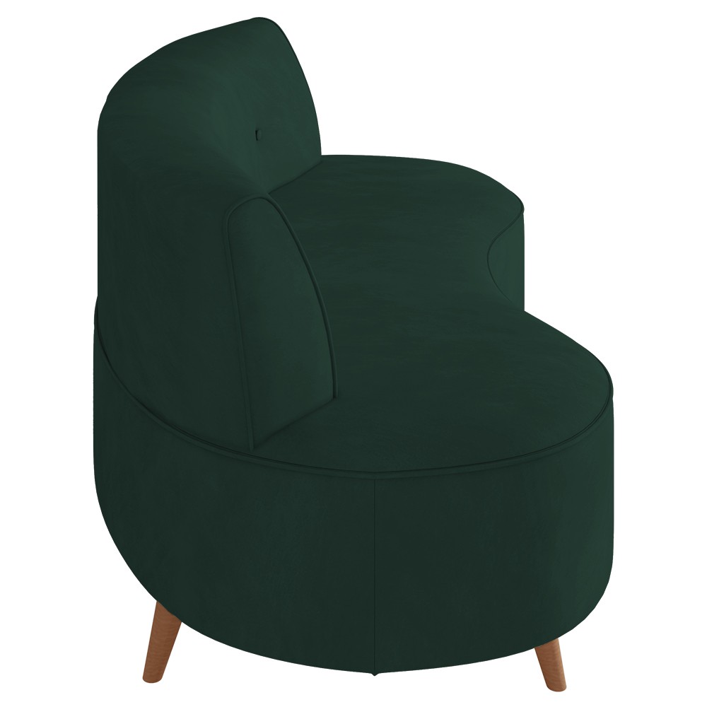 Sofá 2 Lugares para Sala Living 135cm Pés Palito Korah K04 Veludo Verde - Mpozenato