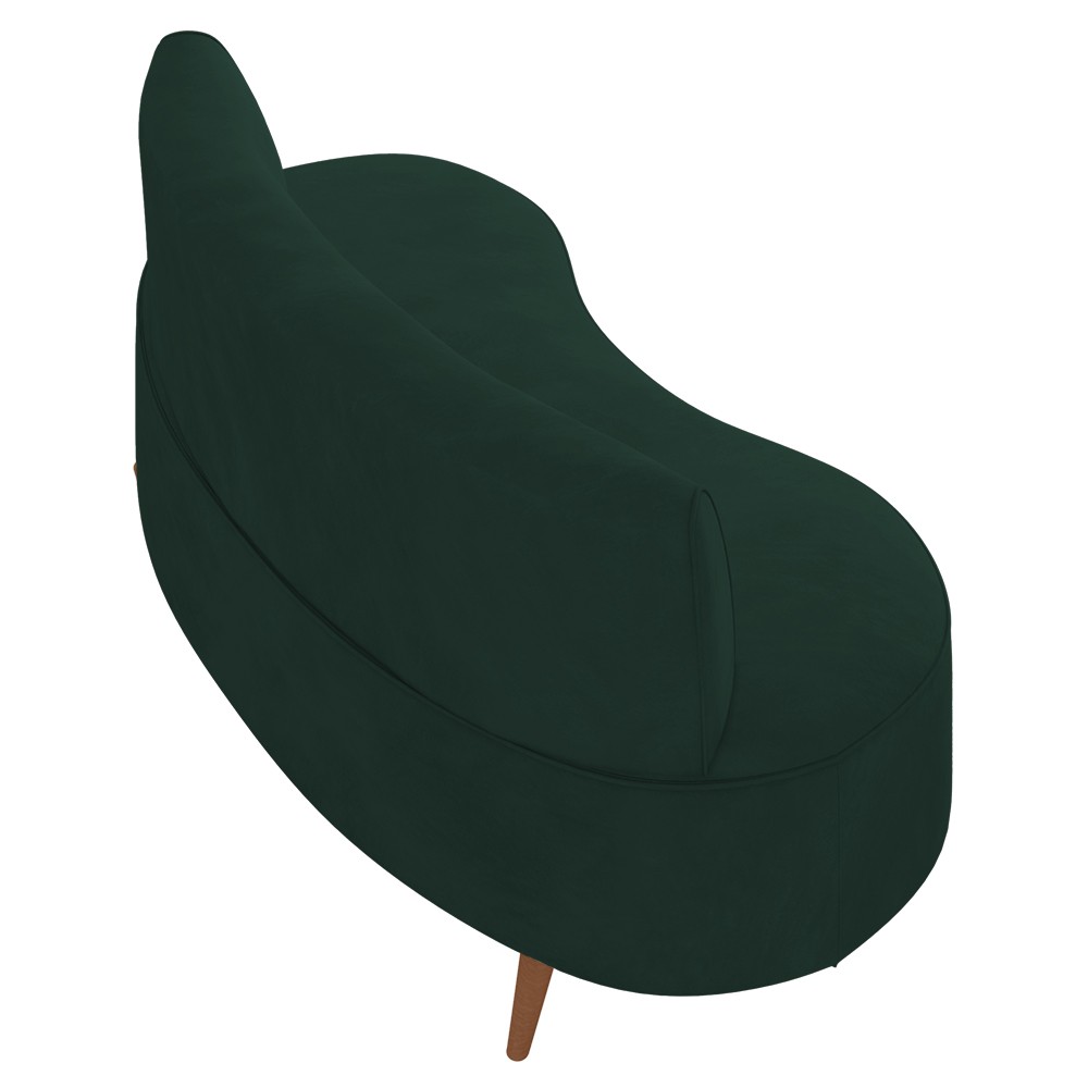 Sofá 2 Lugares para Sala Living 135cm Pés Palito Korah K04 Veludo Verde - Mpozenato