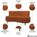 Sofá 2 Lugares para Sala Living 135cm Pés Palito Korah Z08 Boucle Terracota - Mpozenato