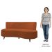 Sofá 2 Lugares para Sala Living 135cm Pés Palito Korah Z08 Boucle Terracota - Mpozenato