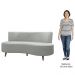 Sofá 2 Lugares para Sala Living 135cm Pés Palito Korah Z08 Linho Cinza - Mpozenato