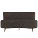 Sofá 2 Lugares para Sala Living 135cm Pés Palito Korah Z08 Veludo Marrom - Mpozenato