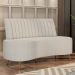 Sofá 2 Lugares para Sala Living 135cm Pés Palito Tamar K04 Bouclê Bege - Mpozenato