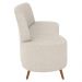 Sofá 2 Lugares para Sala Living 135cm Pés Palito Tamar K04 Bouclê Bege - Mpozenato